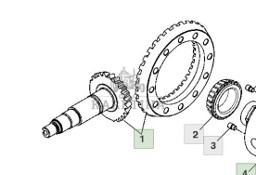 John Deere 7830 Koło Koronkowe z Wałkiem Zębatym RE225813
