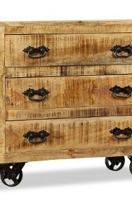 vidaXL Komoda z 3 szufladami, surowe drewno mangoSKU:243989*-2