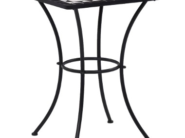 vidaXL Mozaikowy stolik bistro, czarno-biały, 60 cm, ceramiczny 46707-1
