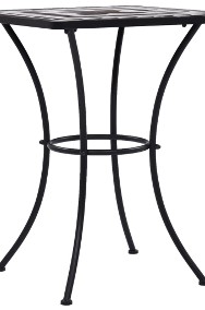 vidaXL Mozaikowy stolik bistro, czarno-biały, 60 cm, ceramiczny 46707-2