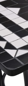 vidaXL Mozaikowy stolik bistro, czarno-biały, 60 cm, ceramiczny 46707-4