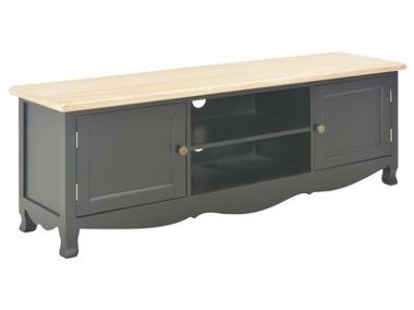 vidaXL Szafka pod TV, czarna, 120 x 30 x 40 cm, drewniana-1