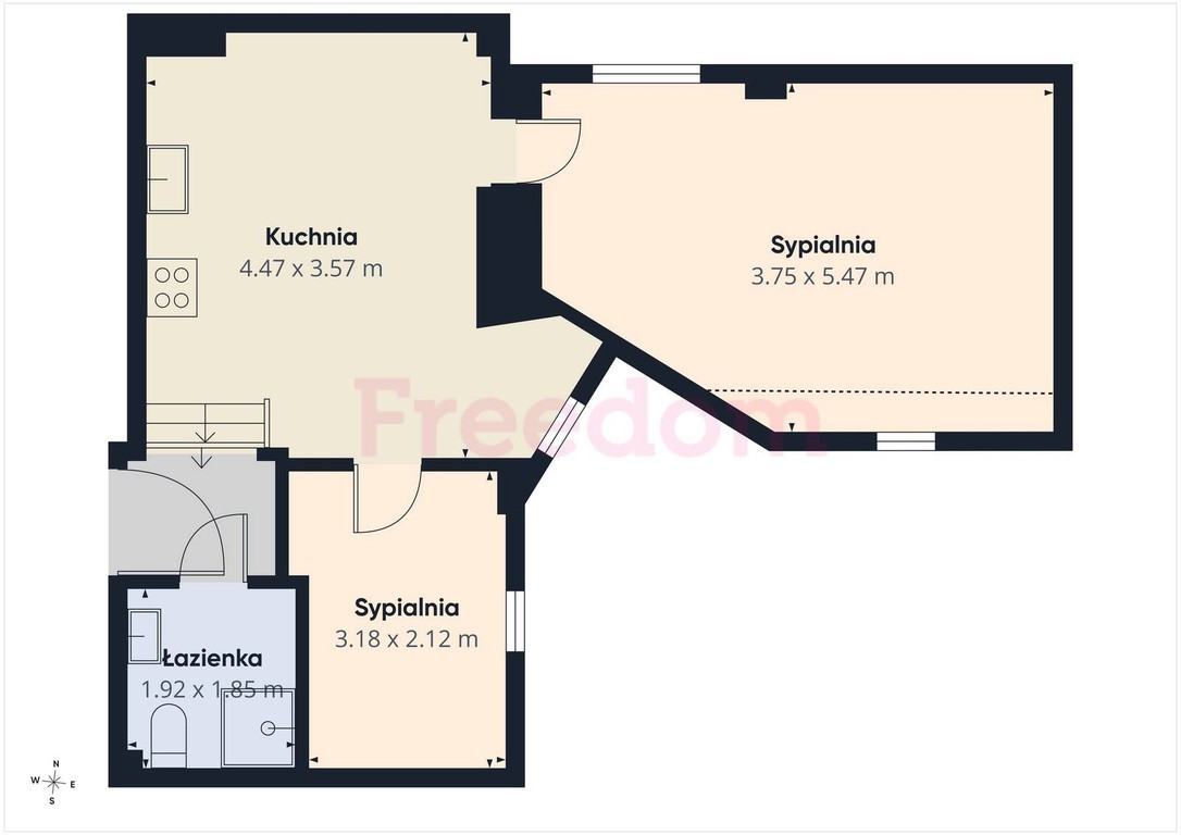 Mieszkanie w centrum Krakowa - ul. Bosacka - Widok 2