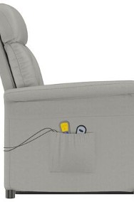 vidaXL Elektryczny fotel masujący, jasnoszary, sztuczny zamsz-3