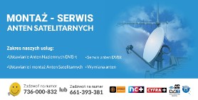 Ustawienie Montaż Serwis anteny satelitarnej Cyfrowy Polsat NC+ Canal + Morawica