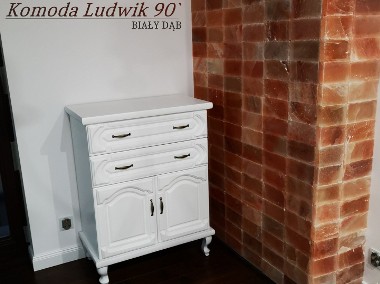 Komoda 90 ` Ludwik (2D-2S) Wysoka Biały Dąb Bekas Producent-1