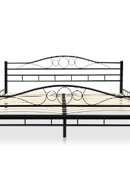vidaXL Rama łóżka, czarna, metalowa, 180 x 200 cm 246740-2