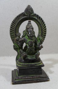  Ganesha Stara Rzeźba z Brązu 10 cm -2