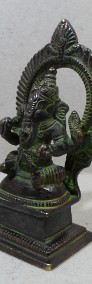  Ganesha Stara Rzeźba z Brązu 10 cm -3