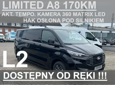 Ford Transit Transit Custom A8 170KM Limited Akt. Tempo Kamera 360 Hak Martwe Pole-1