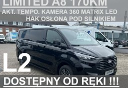 Ford Transit Transit Custom A8 170KM Limited Akt. Tempo Kamera 360 Hak Martwe Pole