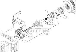 New Holland T6070 Wałek napędowy 28t x 28.32mm id x 513mm l 47398904