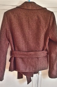 Brązowy płaszcz TROLL krótki płaszczyk czekoladowy M 38 L 40-3