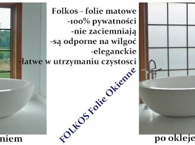 Folia na okno łazienkowe Warszawa- Folie matowe Folkos -Oklejanie szyb-1