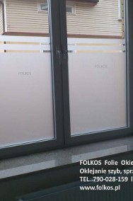 Folia na okno łazienkowe Warszawa- Folie matowe Folkos -Oklejanie szyb-2