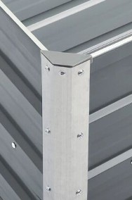vidaXL Podwyższona donica z galwanizowanej stali, 240x40x77 cm, szara-2