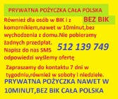 Prywatna pożyczka bez BIK  baz kredyt z komornikiem cała Polska Białystok