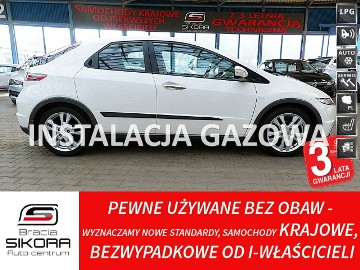 Honda Civic VIII 1,8i 16V 140KM INSTALACJA GAZOWA do 2033 Roku Biała PERŁA Kraj Bezwy