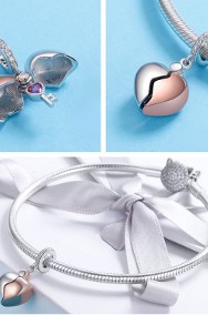  Pandora Charm zawieszka serce otwierane kluczyk love miłość -2