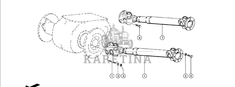 Claas Lexion 580 WAŁEK PRZEGUB. 0007502562 (Napęd jezdny; wałek przegubowy do mts)-1