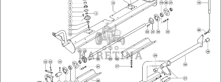 Claas Lexion 580 RAMIĘ NOŚNE 0007831231 (Rozdzielacz plew; kanał)-1