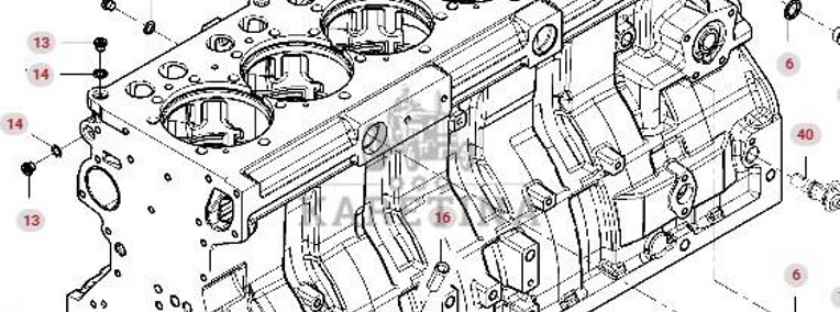 Massey Ferguson 7718S DYNA-VT Blok Cylindrów Silnika CZĘŚCI V837086425-1