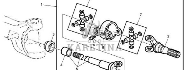 John Deere 7530 Premium - Jarzmo przegubu uniwersal. AL175781-1