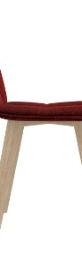 vidaXL Krzesła stołowe, 2 szt., czerwone wino, tapicerowane tkaniną289498-3