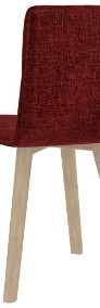 vidaXL Krzesła stołowe, 2 szt., czerwone wino, tapicerowane tkaniną289498-4