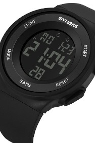 Sportowy zegarek elektroniczny unisex wodoszczelny WR50 tarcza podświetlana LED-2