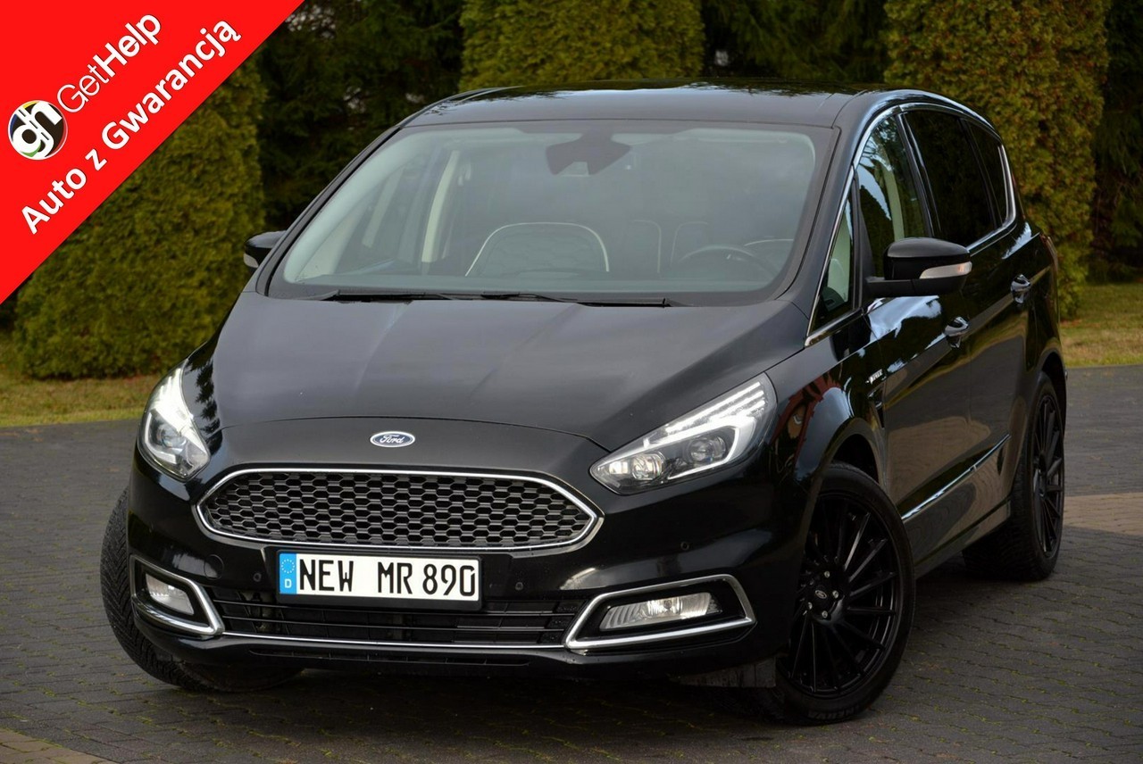 Ford S-MAX Vignale Full Led 7-foteli Skóry Navi Kamera Sony 19Alu Black Webasto