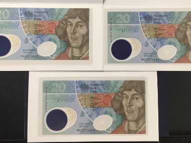 Zestaw 3 banknoty kolekcjonerskie 20 złotych - Mikołaj Kopernik-1