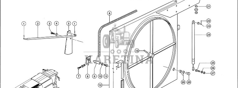 Claas Lexion 580 ŚCIANA TYLNA 0007435432 (Uchwyt wirującego kosza chłodnicy)-1