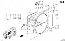 Claas Lexion 580 ŚCIANA TYLNA 0007435432 (Uchwyt wirującego kosza chłodnicy)