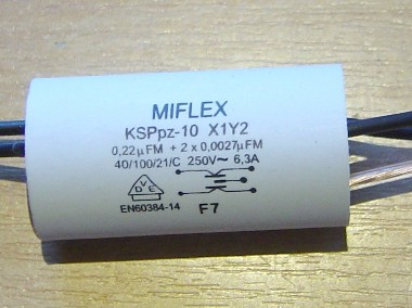 Kondensator przeciwzakłóceniowy KSPpz-10, 0,22µF+2x2700pF 5 przewodowy-1