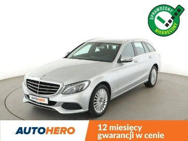 Mercedes-Benz Klasa C W205 FV23% automat full LED półskóra navi klima auto grzane fotele czujni-1