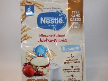 Kaszka dla dzieci Nestle mleczno ryżowa jabłko wiśnia  230g-1