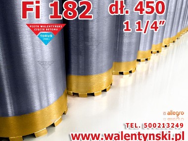 Wiertło Wiertła Diamentowe Koronowe Fi 182 mm x 450mm do betonu zbrojonego-1
