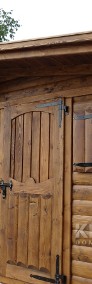 Zamykana drewutnia z góralskim domkiem drewnianym domek na działkę z altanką HIT-3