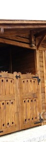 Zamykana drewutnia z góralskim domkiem drewnianym domek na działkę z altanką HIT-4