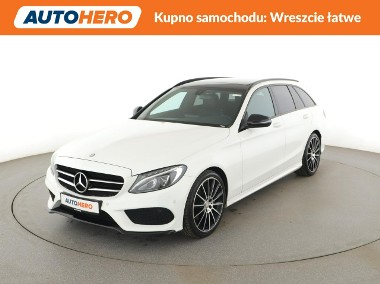Mercedes-Benz Klasa C W205 C180 Automat AMG Line Panorama Navi Tempomat Grzane Fotele Kamera LE-1