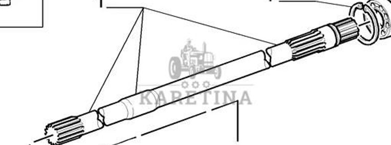 Case New Holland TM165 TM155 TM150 TM140 TM145 Wałek Skrzyni Biegów 5162223-1