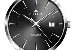 APPELLA Diamond L12003 Zegarek męski KLASYCZNY na pasku DIAMENT NOWY