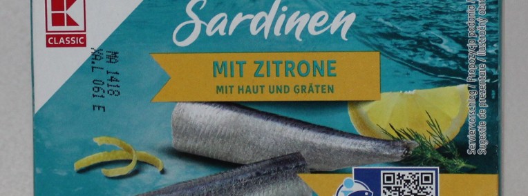 K-classic sardynki w oleju z cytryną Kaufland 125g sardinen mit zitrone -1