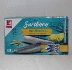 K-classic sardynki w oleju z cytryną Kaufland 125g sardinen mit zitrone 