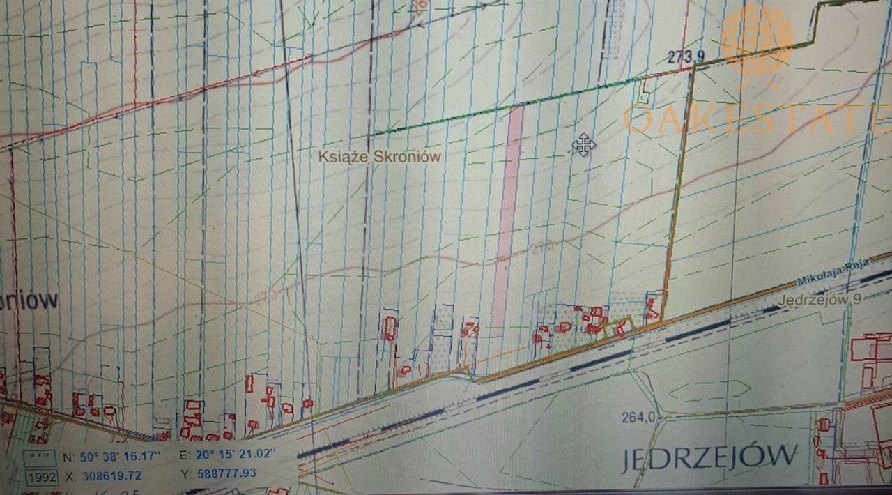 Działka bud-rolna 7800 m² Ksiąze Skroniów - Widok 3