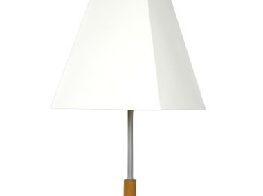 Lampa podłogowa MAGESTAD skandynawski drewno biały abażur-1