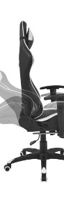 vidaXL Regulowane krzesło biurowe z podnóżkiem, białe20182-3