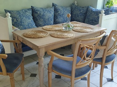 Zestaw mebli kuchennych styl prowansalski, narożnik, stół, 3 krzesła-1