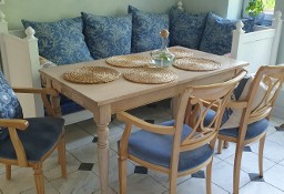 Zestaw mebli kuchennych styl prowansalski, narożnik, stół, 3 krzesła